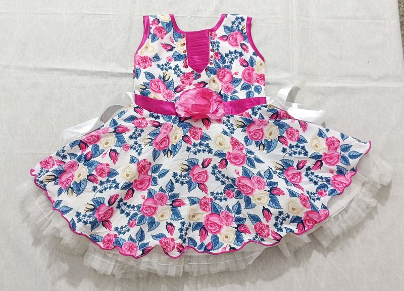 Baby Girl Wear Floral Print Frock