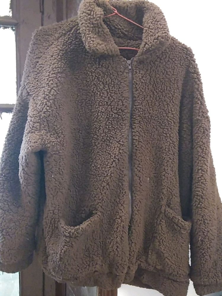 Urbanic Faux fur jacket Chcoclate Brown Color