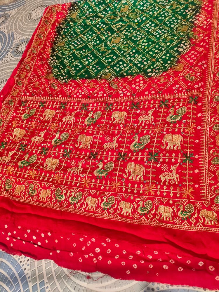 Pure Modal Silk Computer Work Bandhej Saree