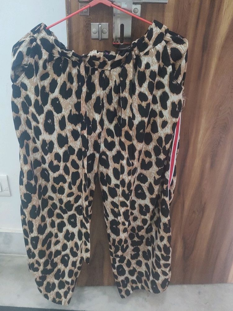 Ginger Leopard Print Palazzo