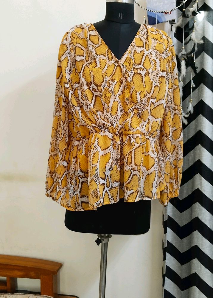 Pluss Plus Size Yellow Top