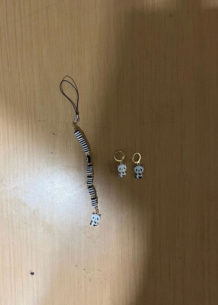 New Combo Of Phone Charm And Earrings