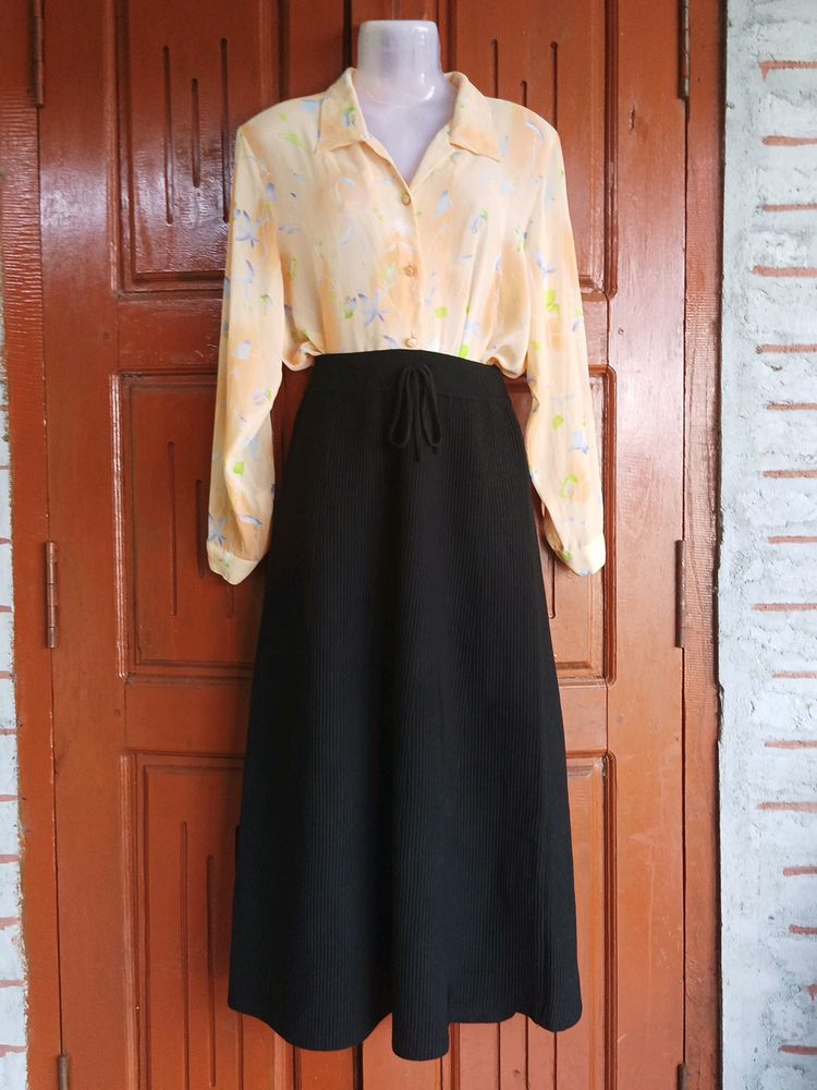 Woollen skirt And Chiffon tops