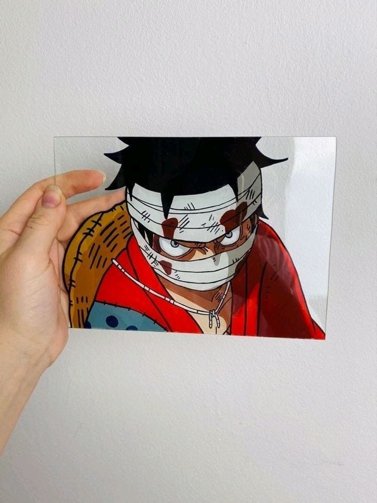 Luffy Glass Painting