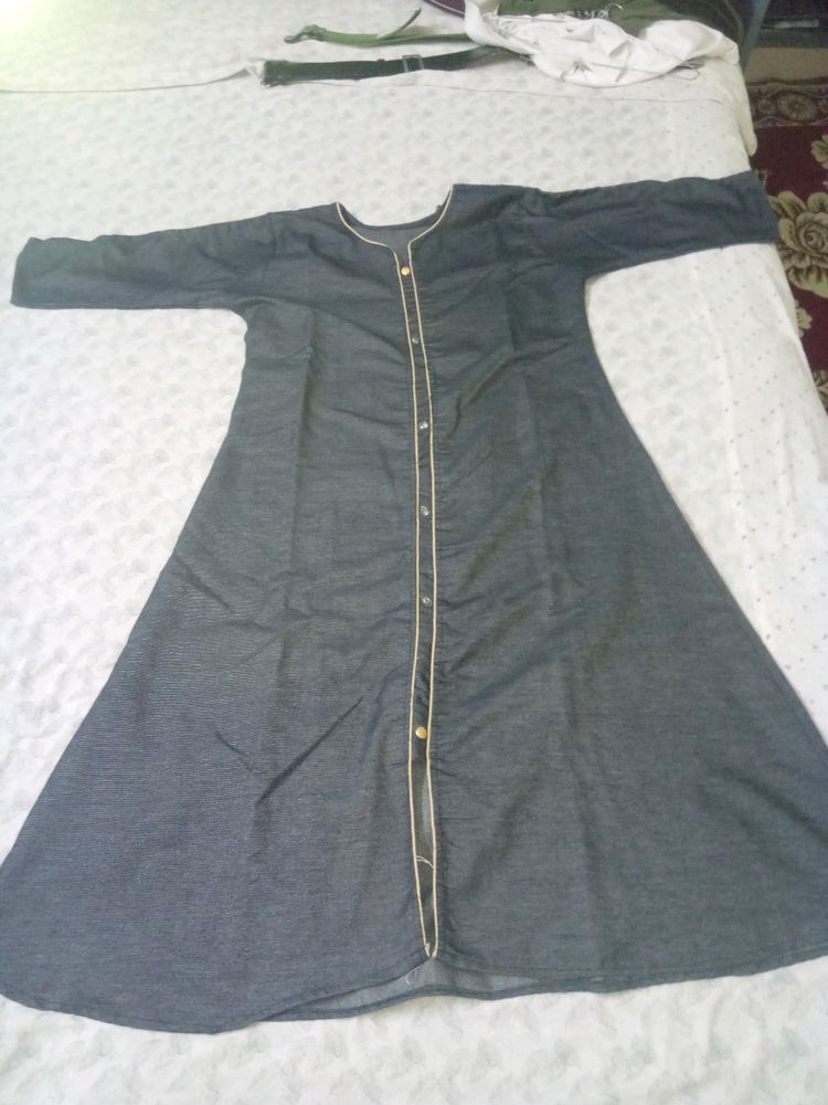 Long Denim Kurta