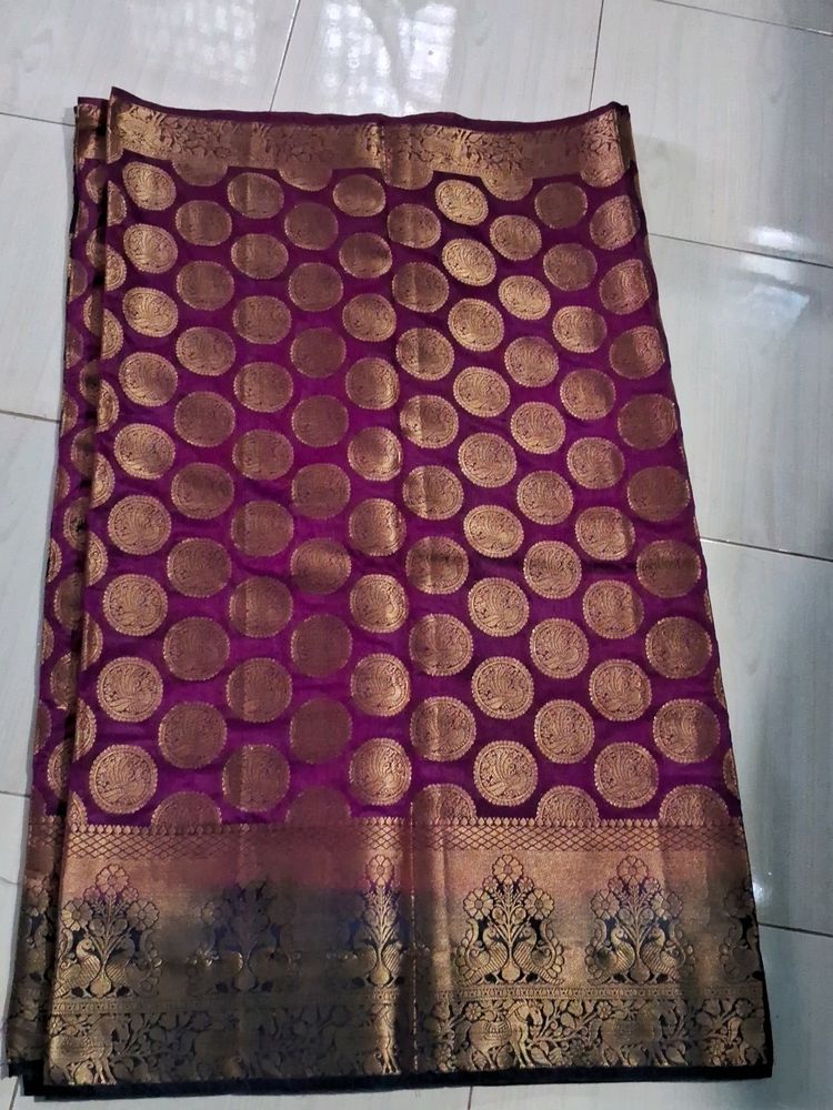 New  Silk Saree With Paded stitched Blouse