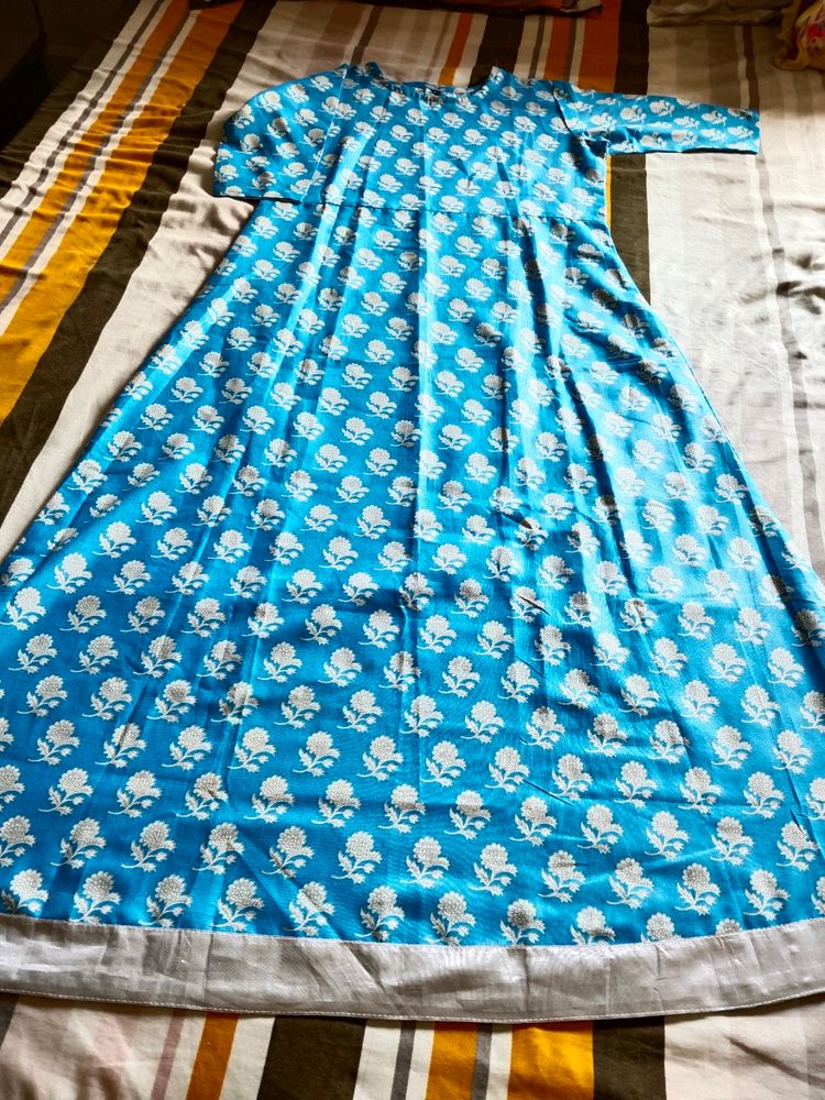 Daily Wear Sky-blue Kurti