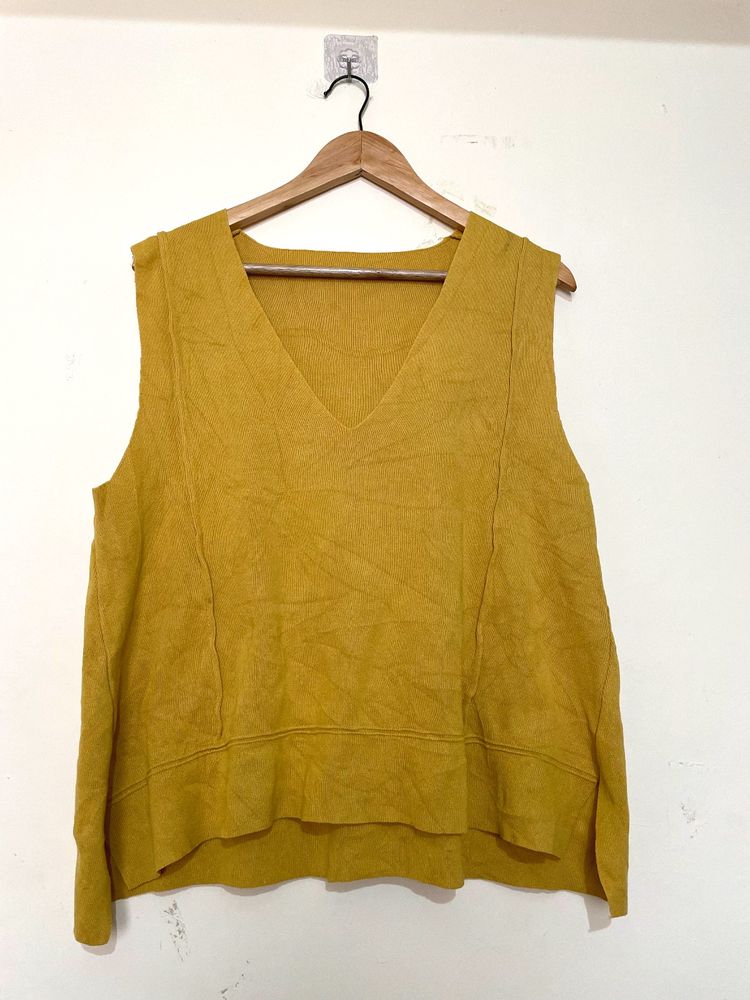 Mustard Sleeveless Top