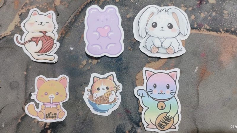 Cute Sticker Set Of 6