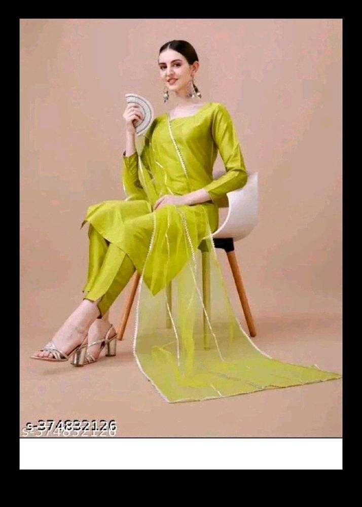 Lime Green Kurti Pent Set