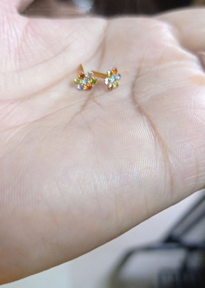 Pure Gold Multicolor  Earrings