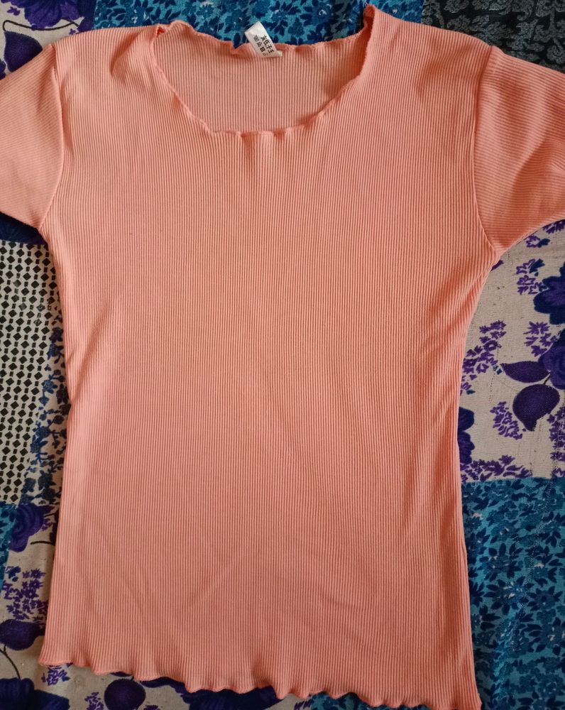 Peach Colour Cotton Top