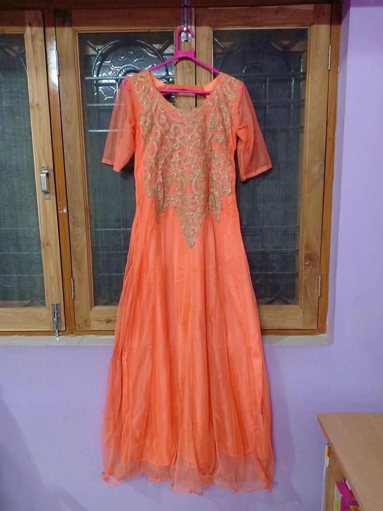 Orange Gown (Floor Length)