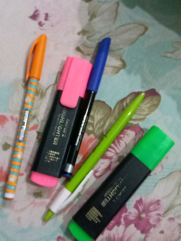 Pen And Highlighter