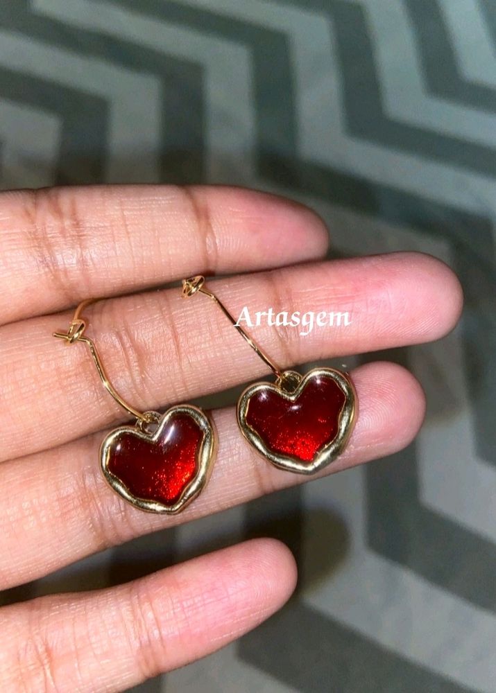 Heart Gem Earrings