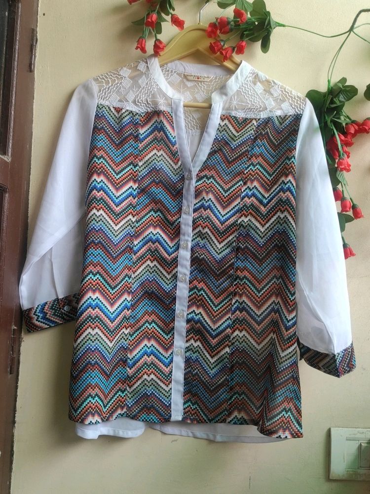 Pretty Multi Shade Shirt For Women