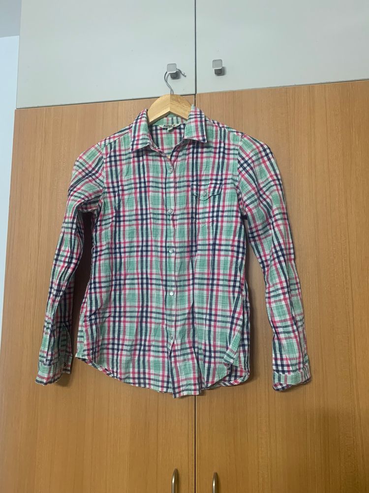 Multi-coloured checked shirt by People