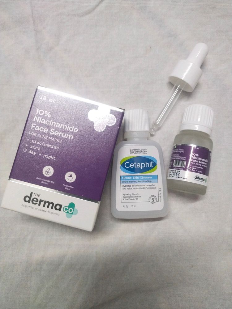 Niacinamide Serum + Cetaphil Cleanser