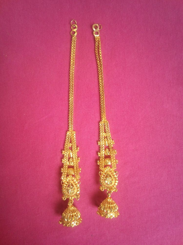 Big Size Kanauti Sahit Golden Jhumki