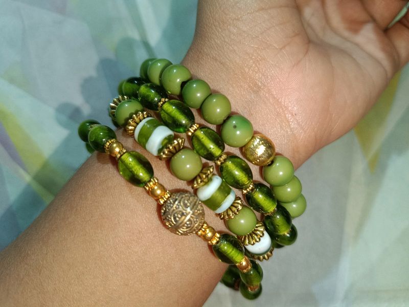 4pcs GREEN EVIL EYE FASHION BRACELETS