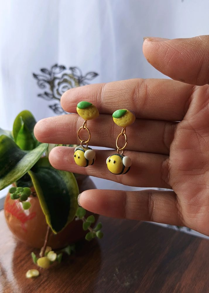 Lemon Bee Earrings/studs