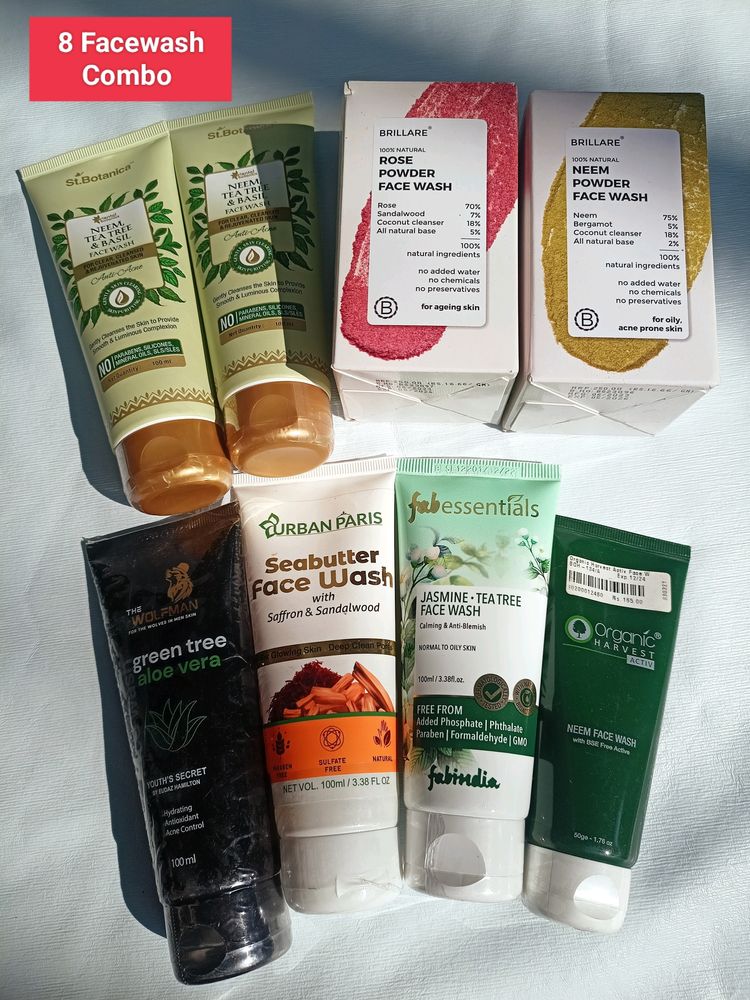 8 Pcs Facewash Combo (All New)