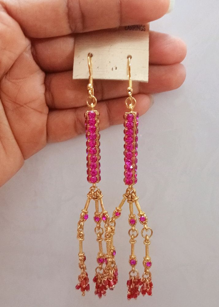 Purple 💜 Colour Long Earrings