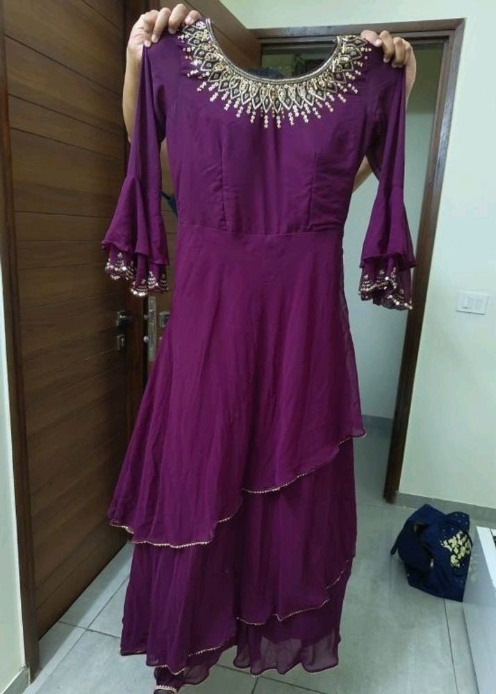 Floor Length Gown - Purple