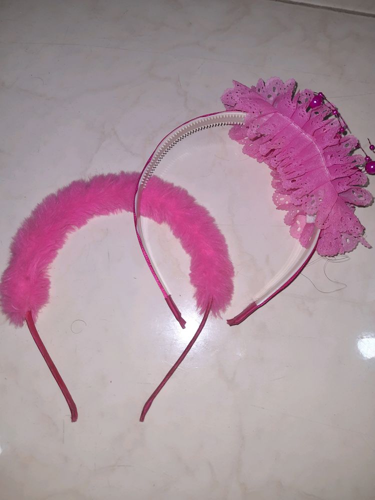 2 Pink Hair Band