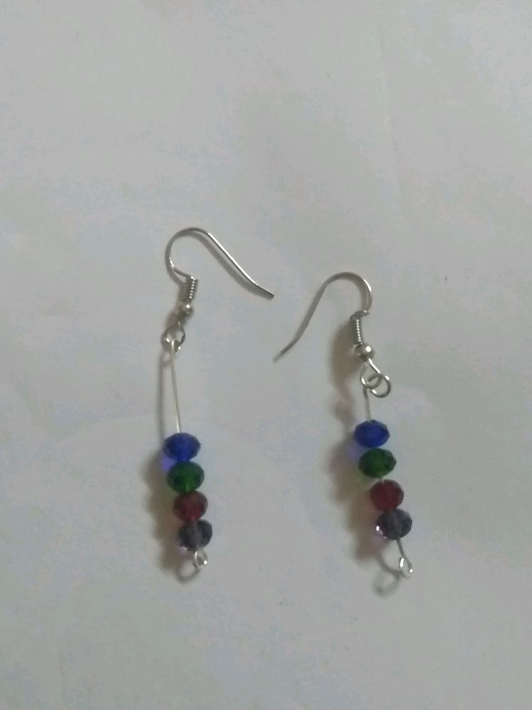 Silver Crystals Earrings