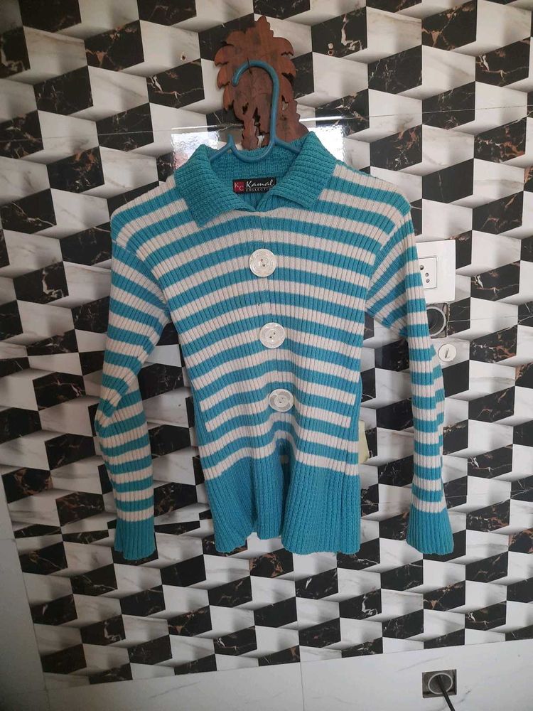 Sky Blue Woolen Top