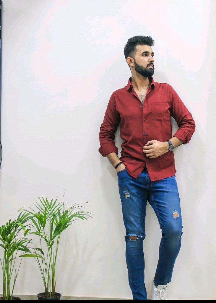 Rakhi Sale💥Maroon Shirt 🔥