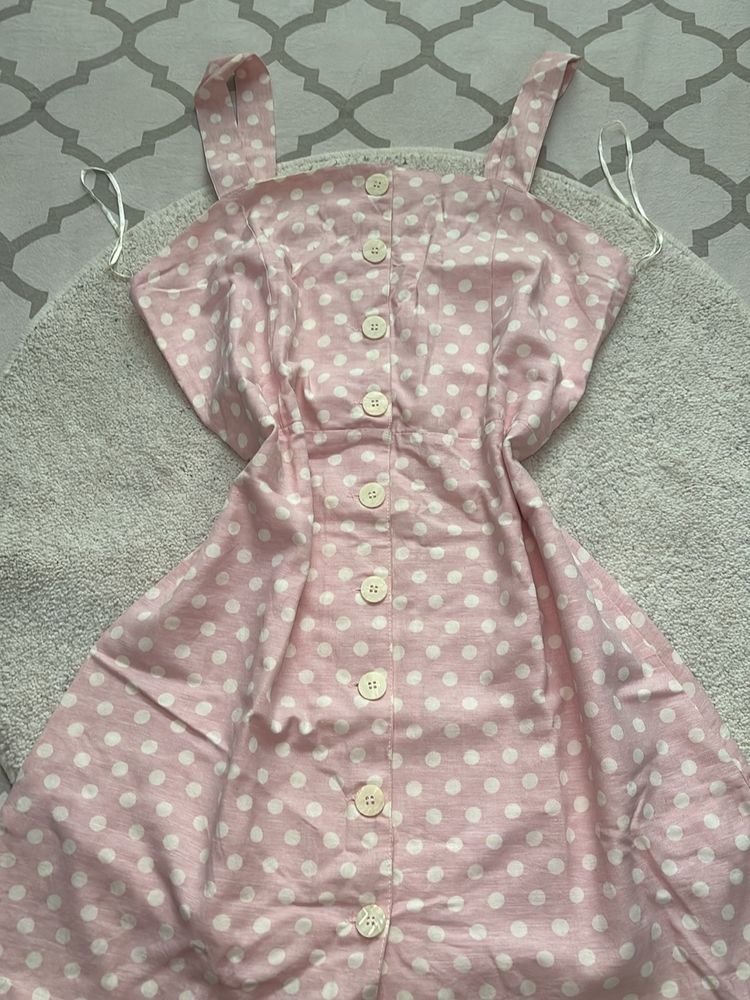 Mango Baby Pink Casual Dress