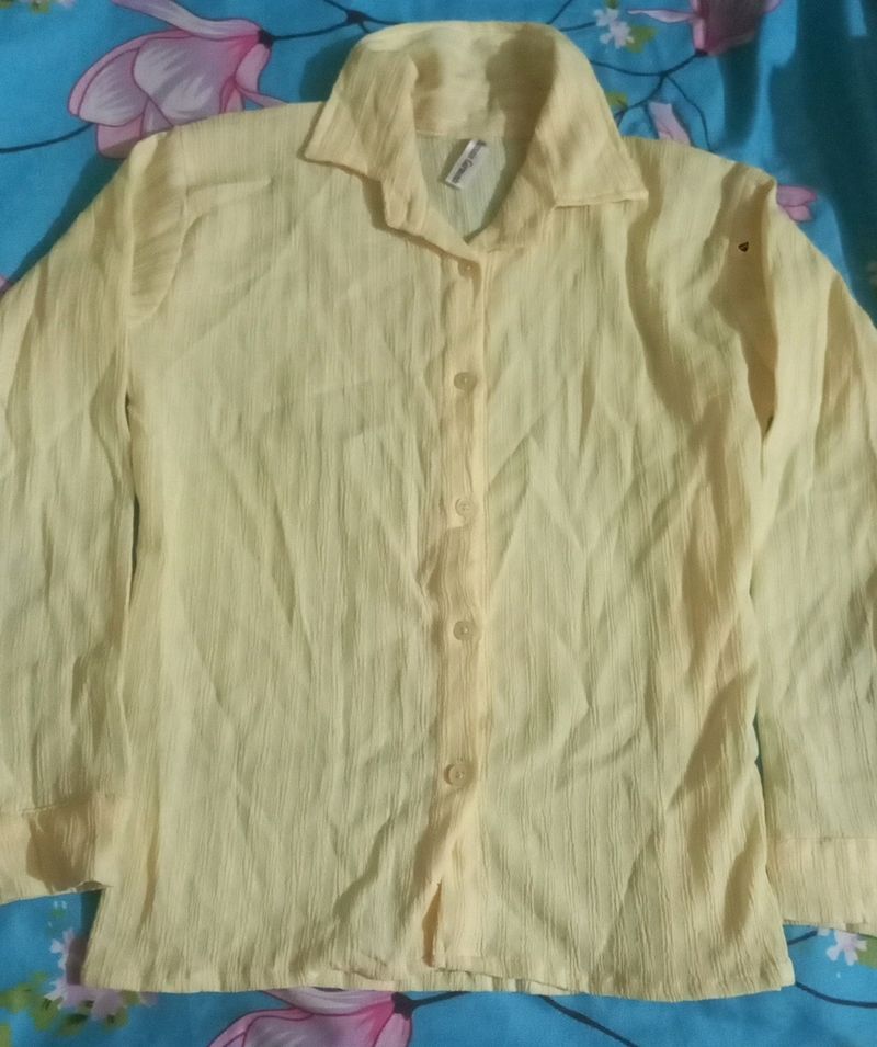 Lemon Yellow Formal Shirts