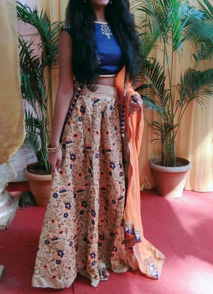 Blue Lehenga With Dupatta