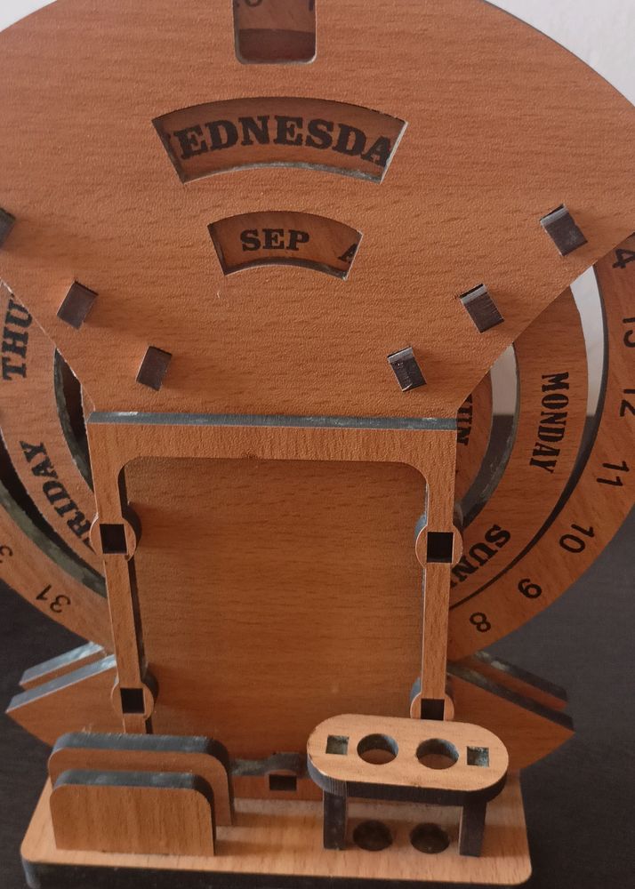 Wooden Infinite Time Use Calendar