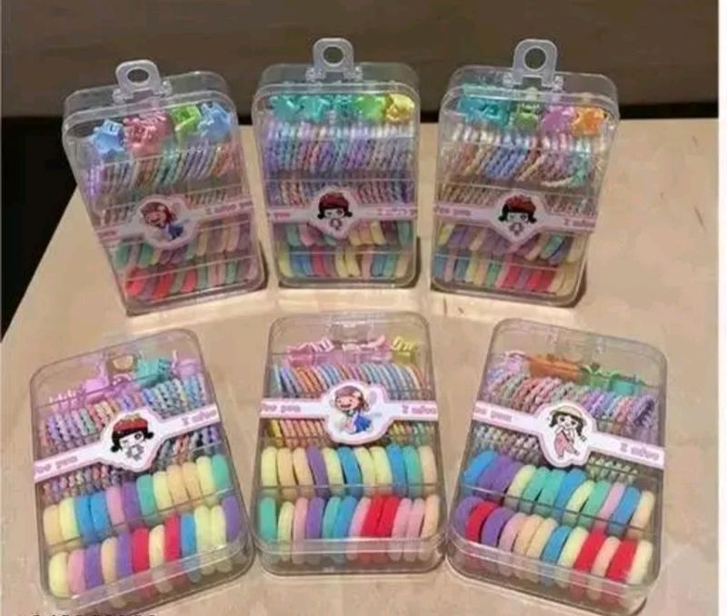 Colourful Rubberbands With Claw Clips|COMBO PACK