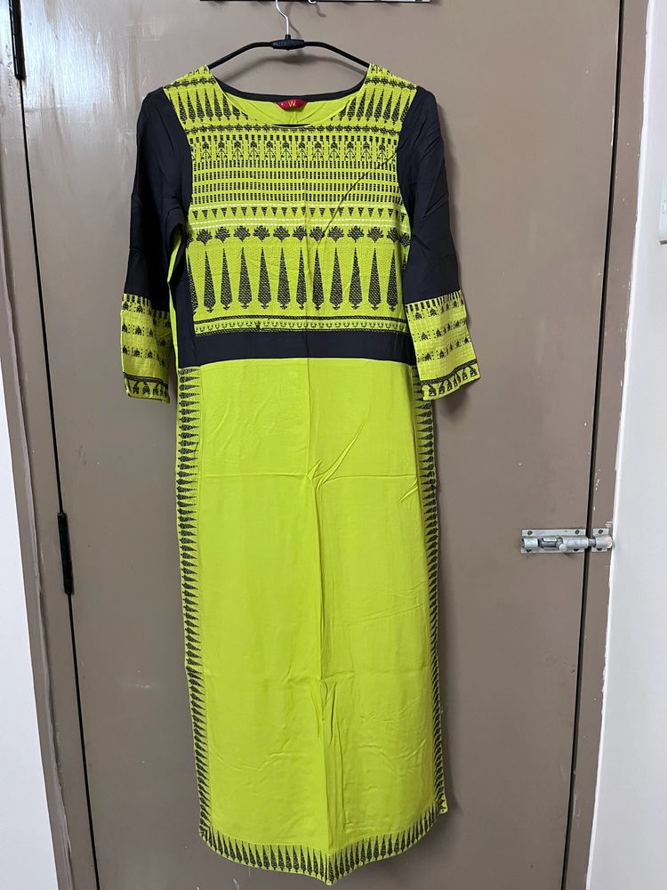 Lime Green W Kurta