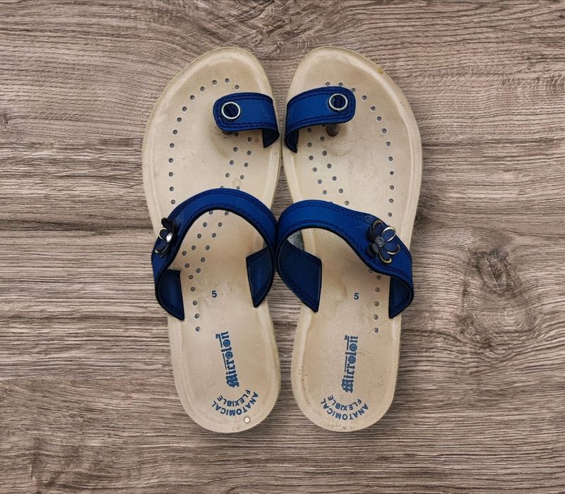 Ethnic Blue Slippers