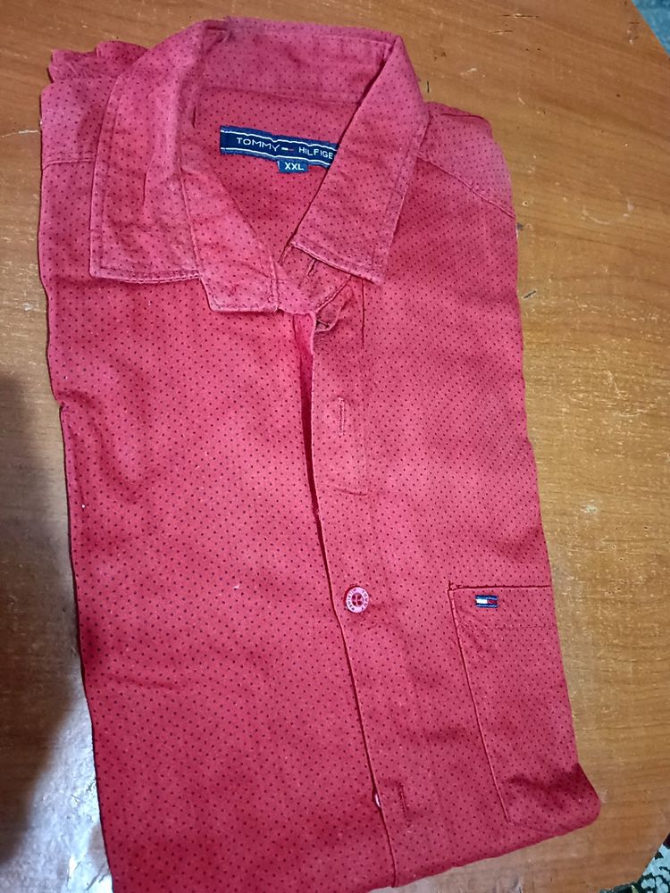 Mens Shirt (Tommy hilfiger) Red Colour