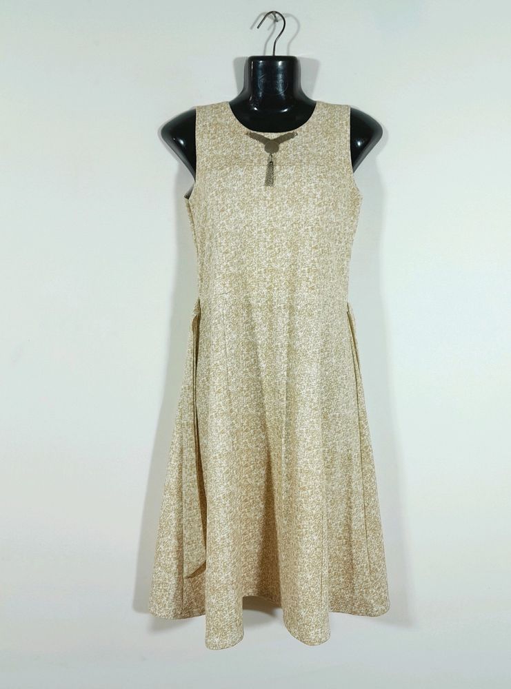 Beige Printed Dress (Women's)