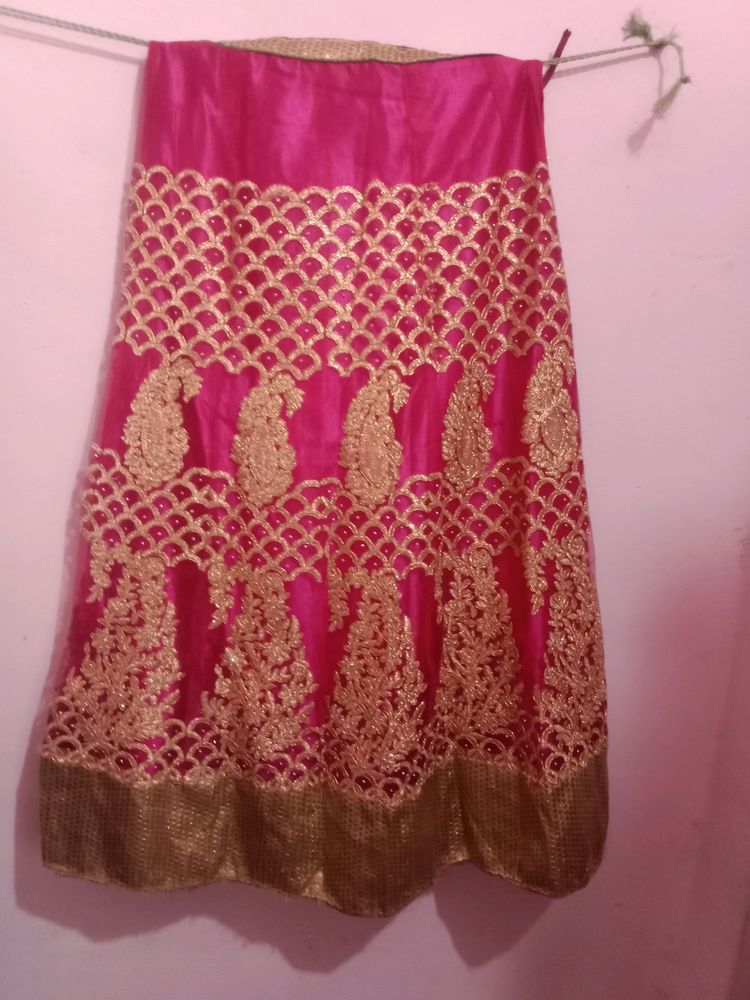 Pink Lehenga Choli With Net Dupatta