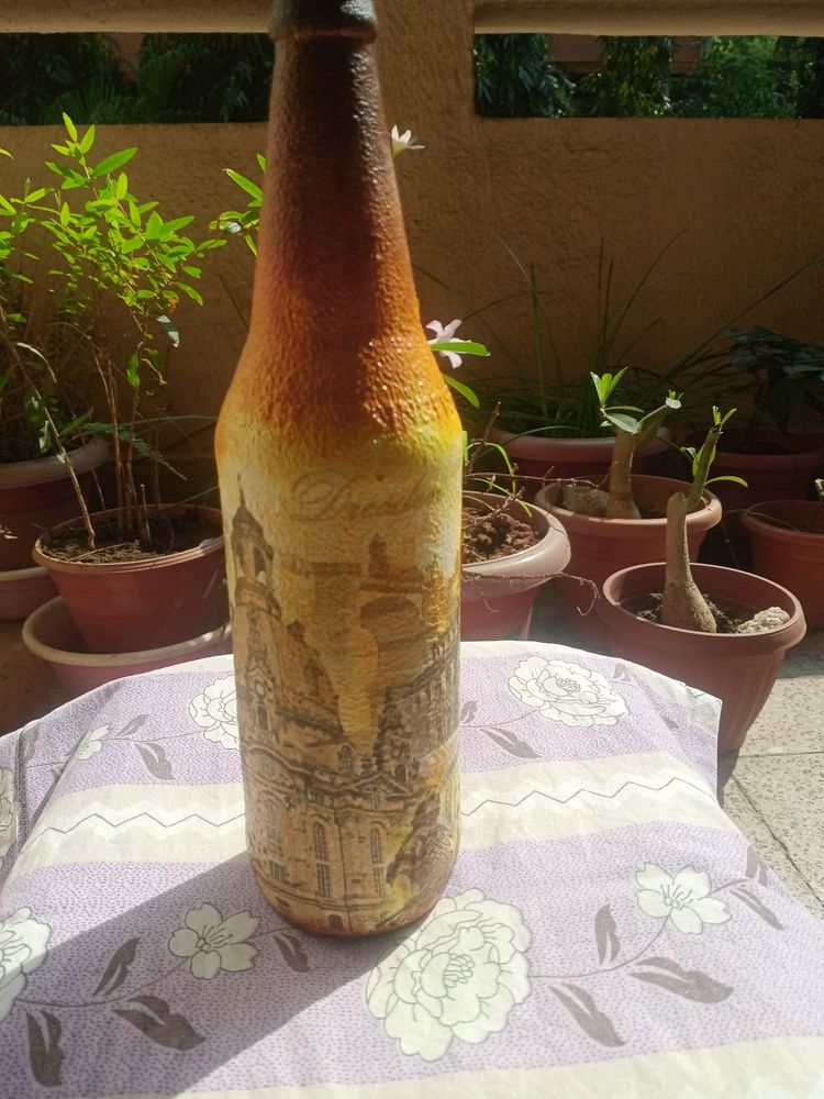 Decoupage Art Bottle