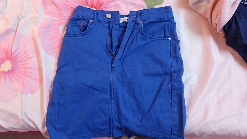 Blue Mini Skirt Imported