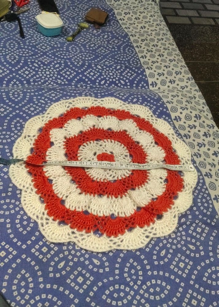 Handmade Wool Table Mat Or Thali Cover