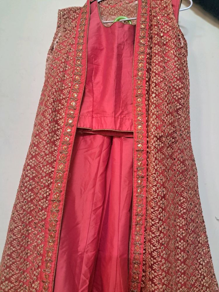 Ethnic Wear CropTop ,skirt With Shrug