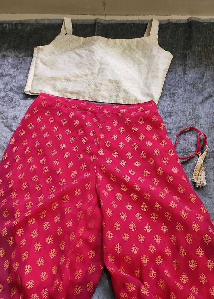 Diwali Sale! Blouse And Plazzo Kurta Set