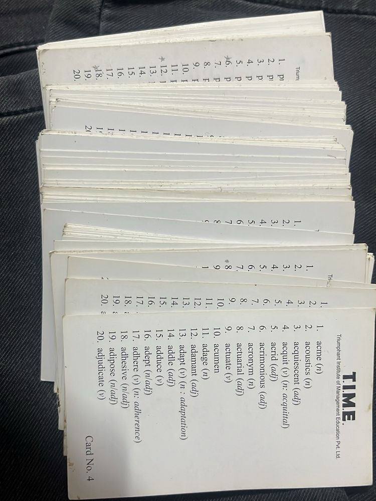 Vocabulary Cards