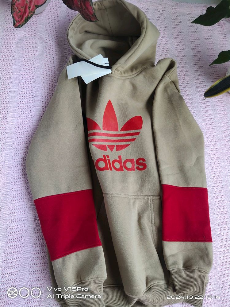 Men's Kangaroo pocket hoodie Adidas Logo Printed