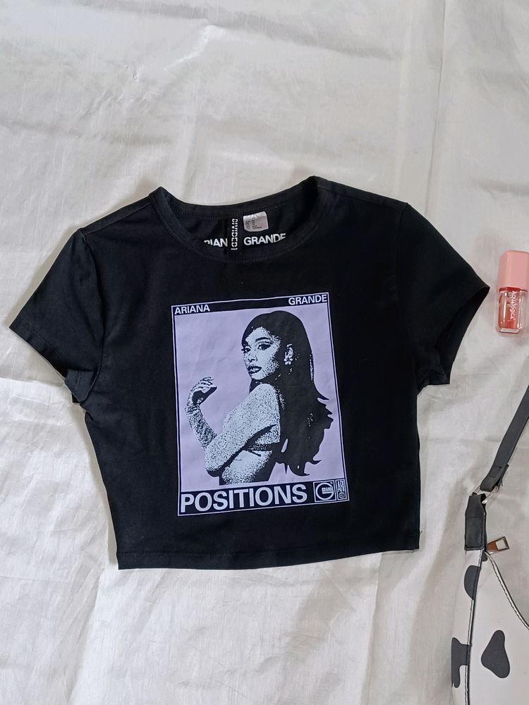 H&M Ariana Grande Printed Baby Tee